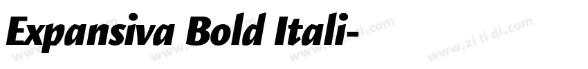 Expansiva Bold Itali字体转换